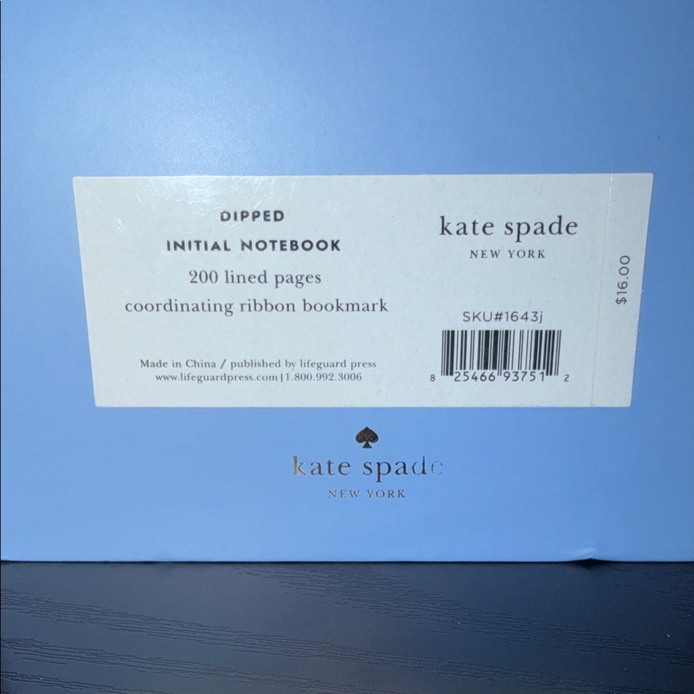 Kate Spade Notebook with Gold ‘J’ - Picture 8 of 10